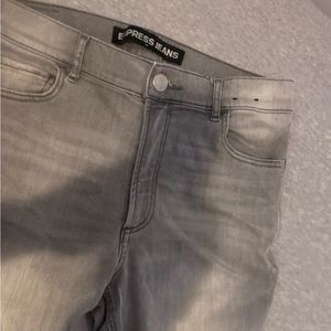 Express Jeans Ultimate Stretch High Rise Legging. Grey. Size 10 LIKE NEW!